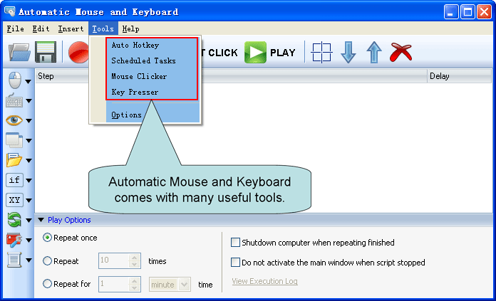 The tools of Automatic Mouse and Keyboard