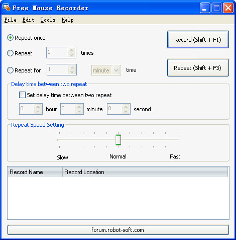 Click to view Free Mouse Recorder 2.3.0.2 screenshot