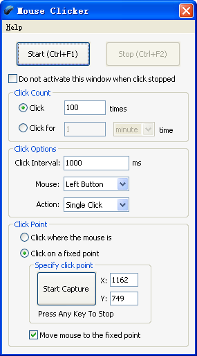 Mouse Clicker screen shot