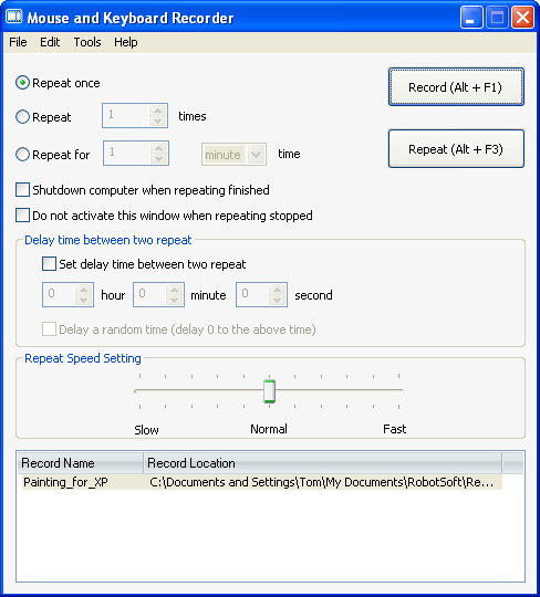 Mouse and Keyboard Recorder can record all your mouse and keyboard actions