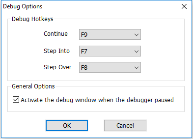 Debug Options