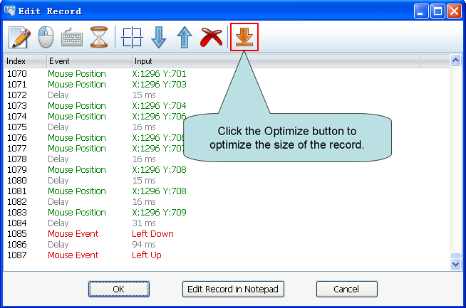 Optimize Record