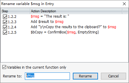 Rename Variable