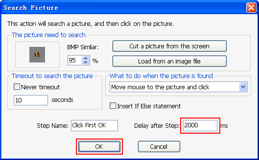 Click First OK