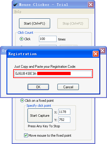 Copy and paste your registration code