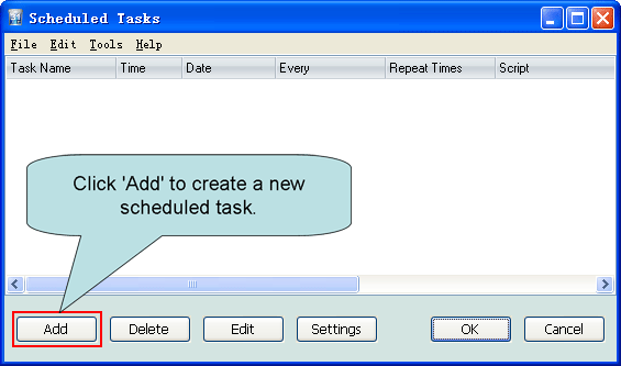 Create a new scheduled task